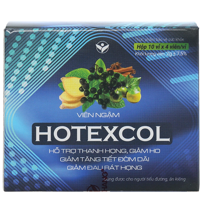 Viên Ngậm Hotexcol hỗ trợ giảm ho, giảm đau rát họng hộp 40 viên - 3
